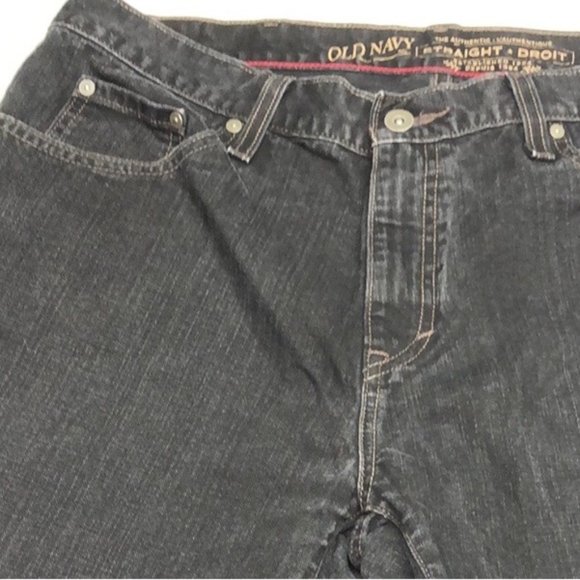 LIKE NEW MENS VINTAGE OLD NAVY STRAIGHT JEANS 36x30 ⭐️ - Picture 6 of 13